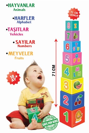 Denge Kulesi  Oyunu 0-3 Yaş Eğitici Oyuncak Image 3