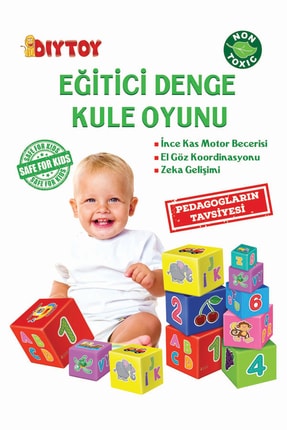Denge Kulesi  Oyunu 0-3 Yaş Eğitici Oyuncak Image 4