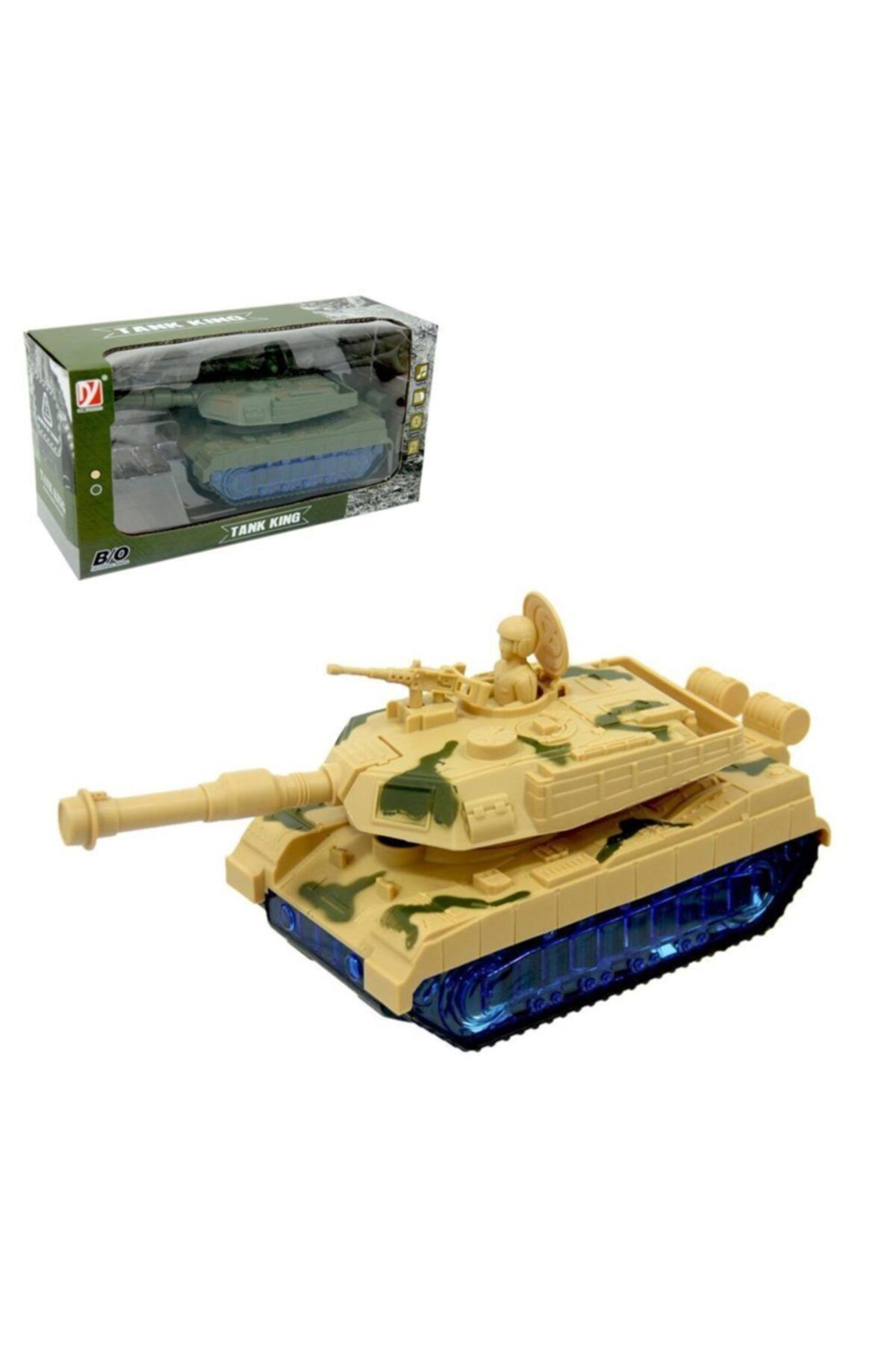 CAN OYUNCAK Pilli Sesli Işıklı Hareketli Askeri Tank