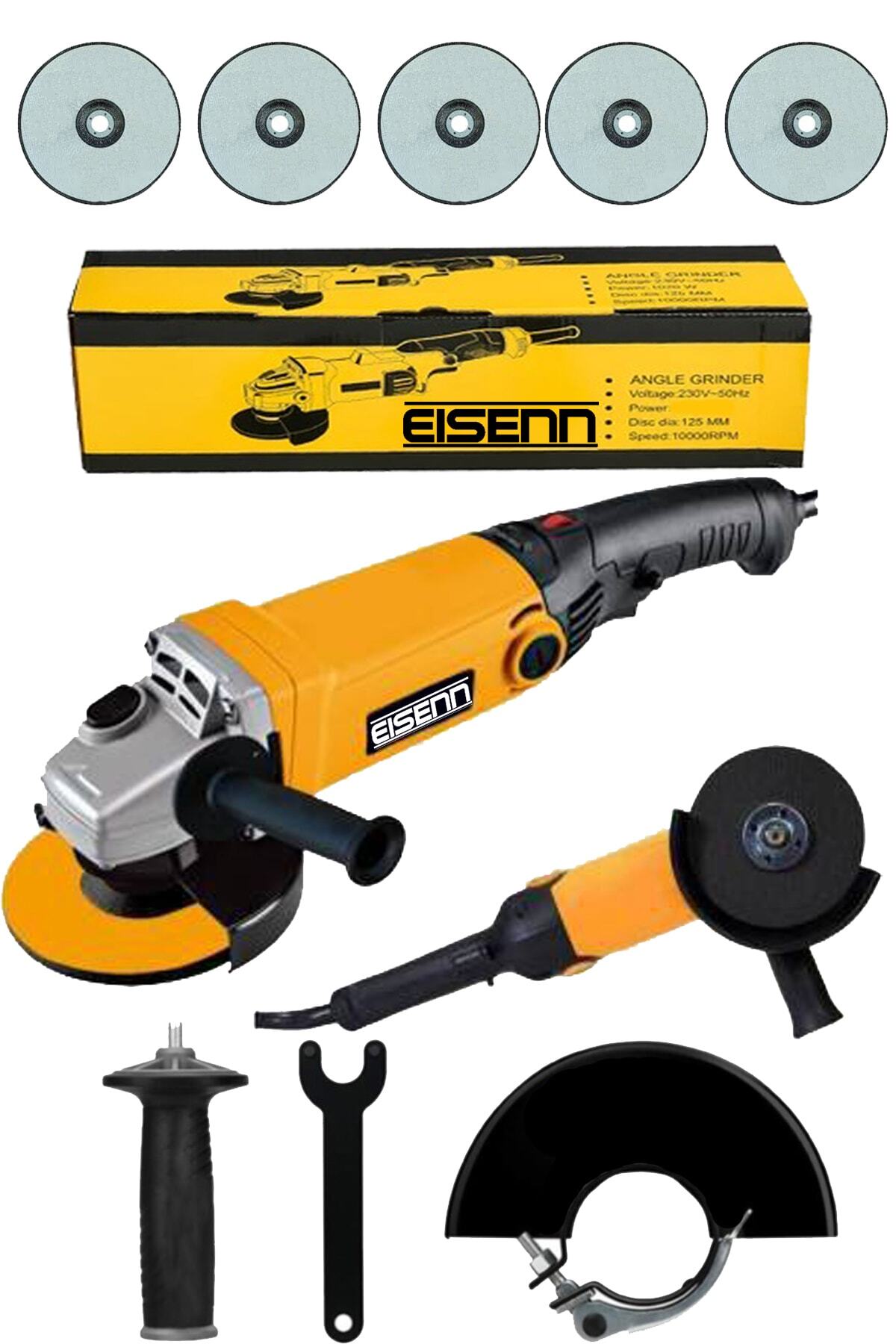 Eisenn Germany Technology X - Drive 3000 W Devir Ayarlı Spiral Taşlama Metal Kesim+ 5 Psc Taş Hediye