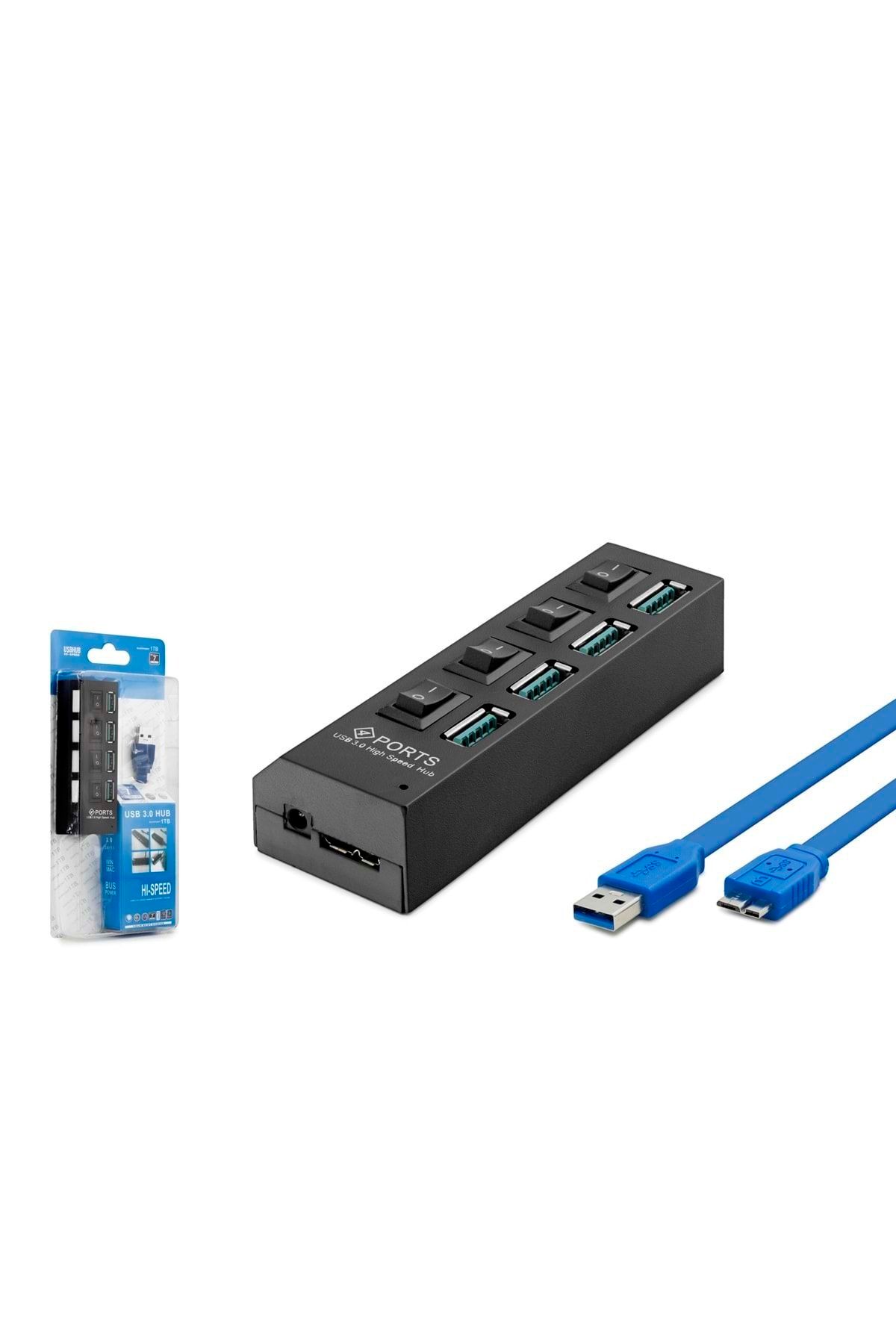 HADRON Hdx7016(198) Hub Usb 3.0 4 Port 50cm