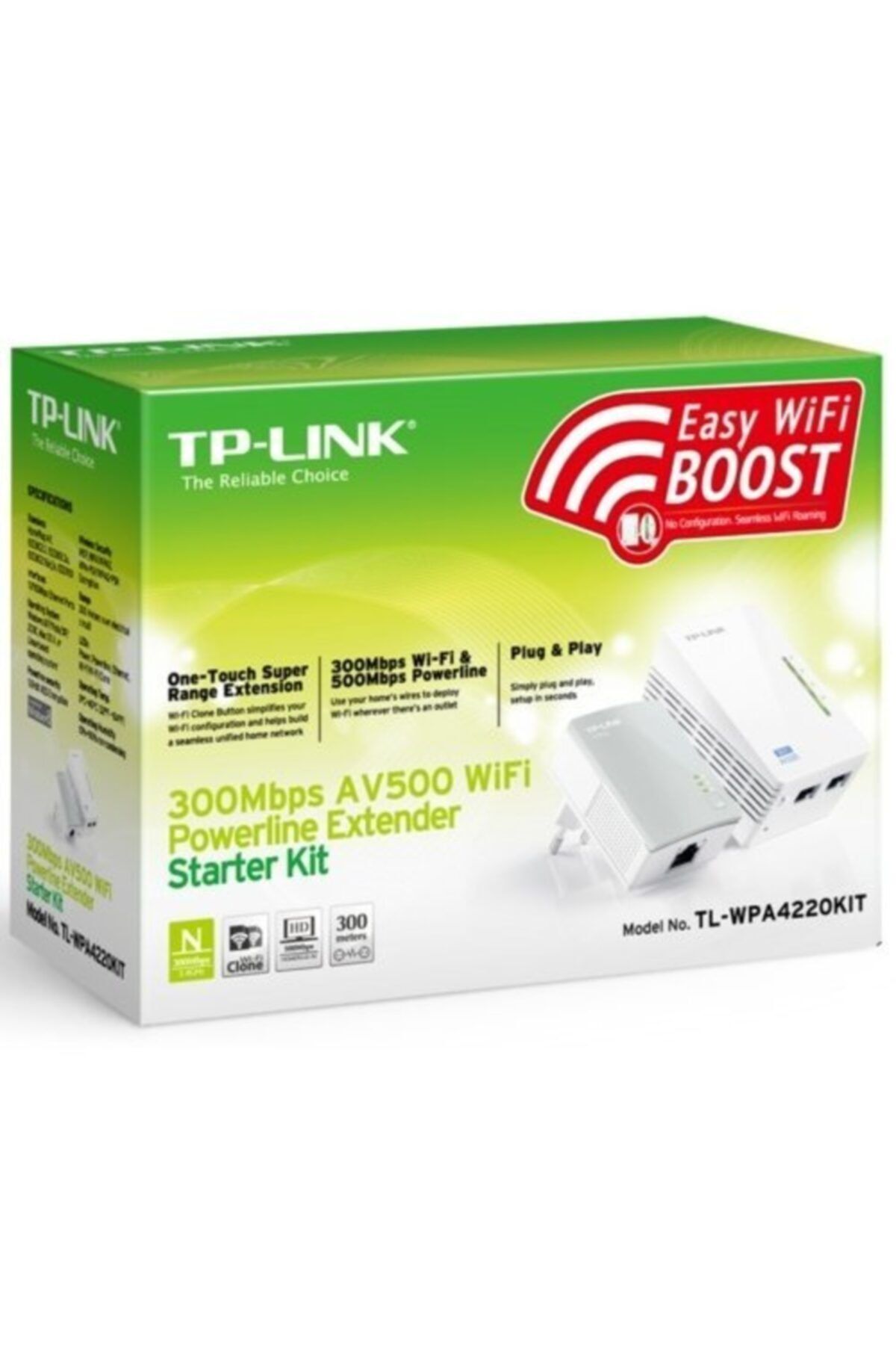 TPLINK Tl-wpa4220kıt 300mbps Wi-fi Powerline Kit