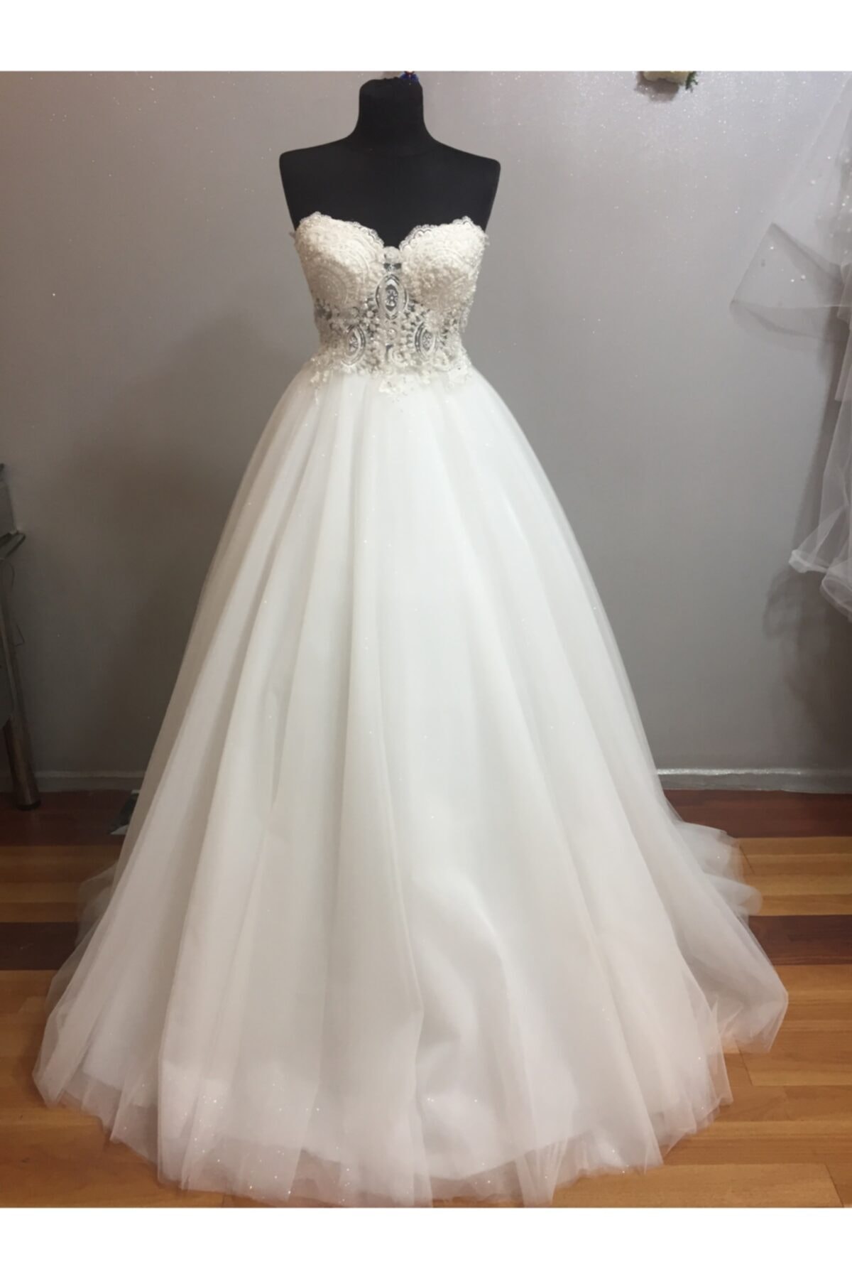 Nevin Gelinlik Gelinlik A Kesim Kuyruklu