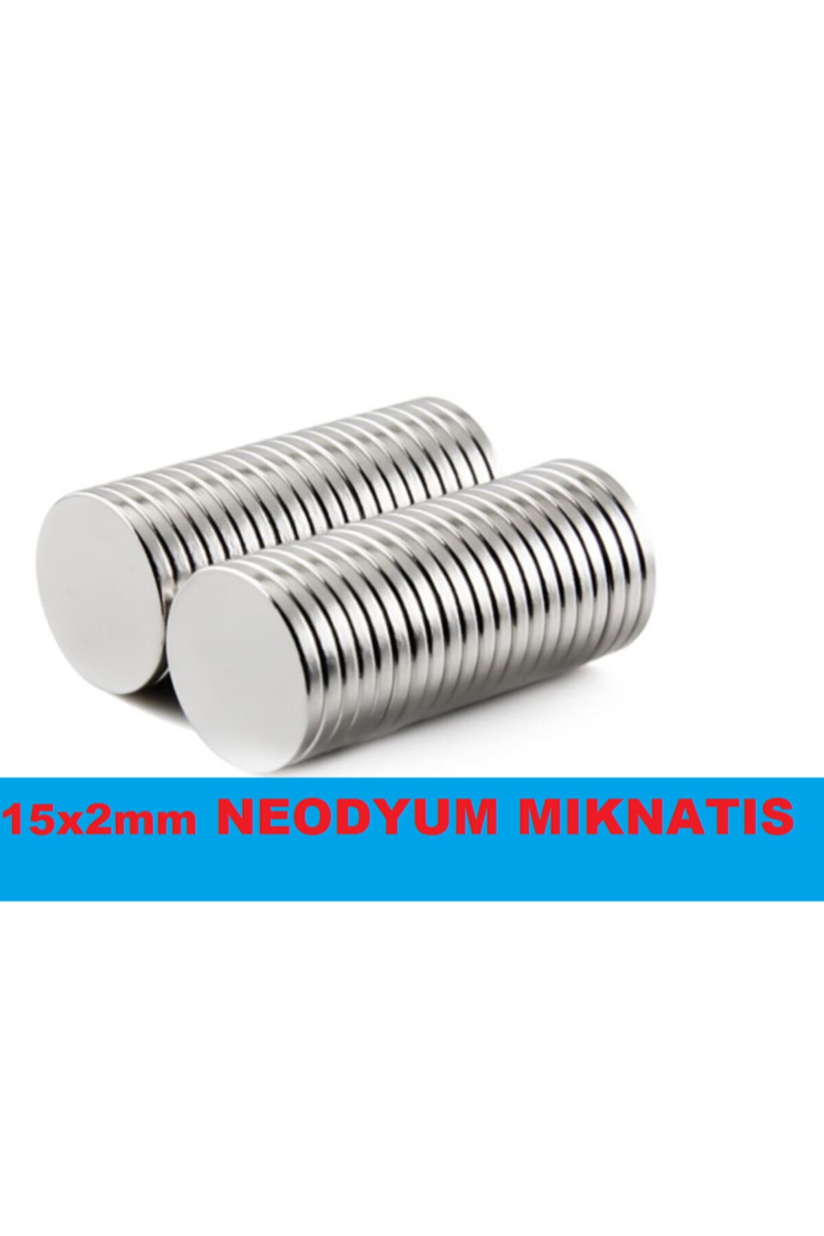 CEKSAN Güçlü Neodyum Mıknatıs 10 Adet 15x2mm