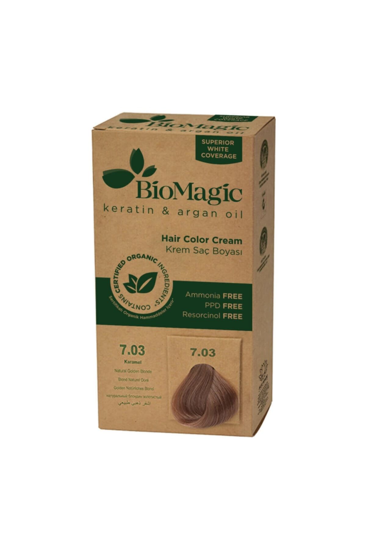 BIOMAGIC Doğal Saç Boyası Karamel No: 7.03