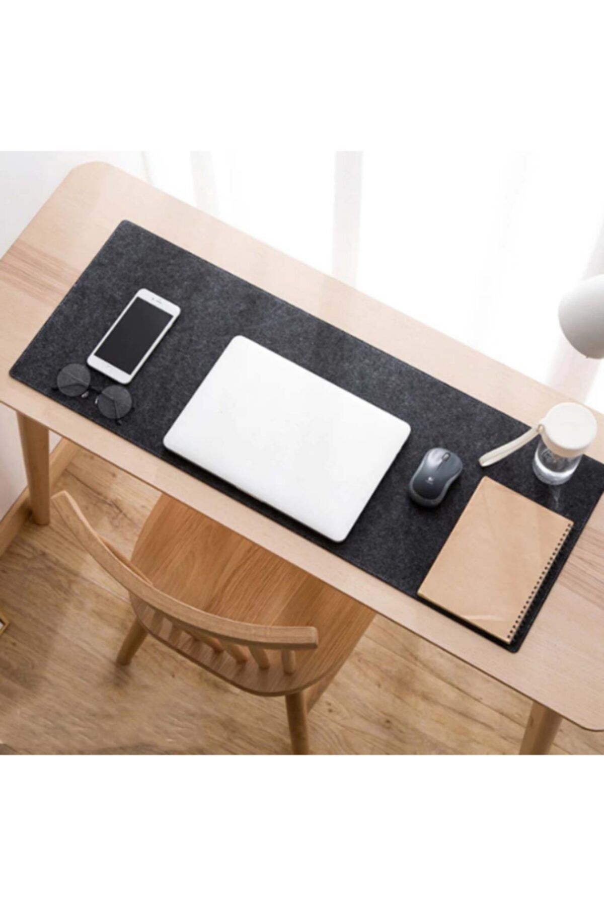 toptankece Çalışma Ve Oyuncu Masası Için Tek Parça Mouse Ve Bilgisayar Matı Koyu Gri 30x100 Cm