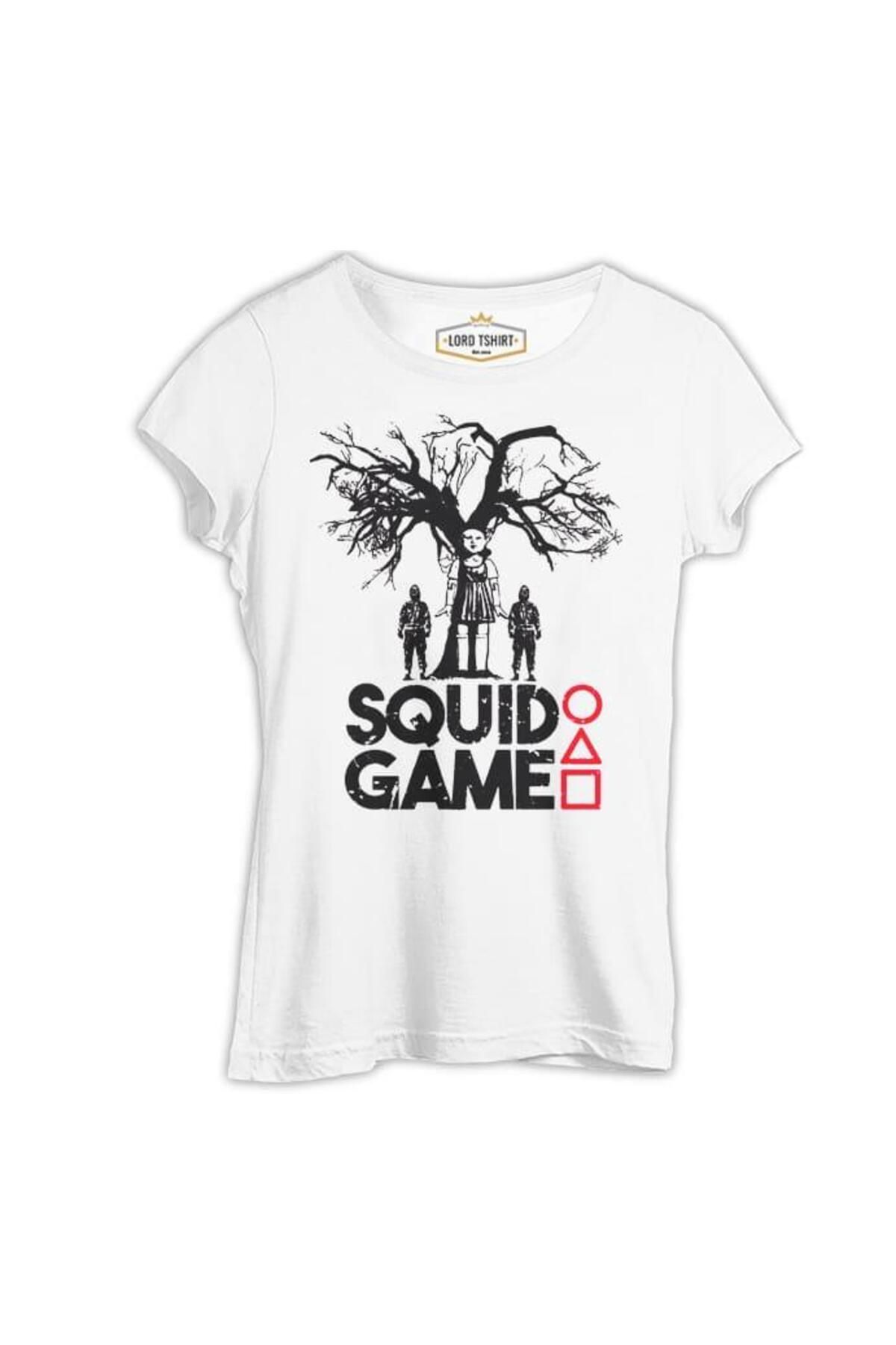 Lord T-ShirtSquid Game - RedLight Beyaz Kadın...