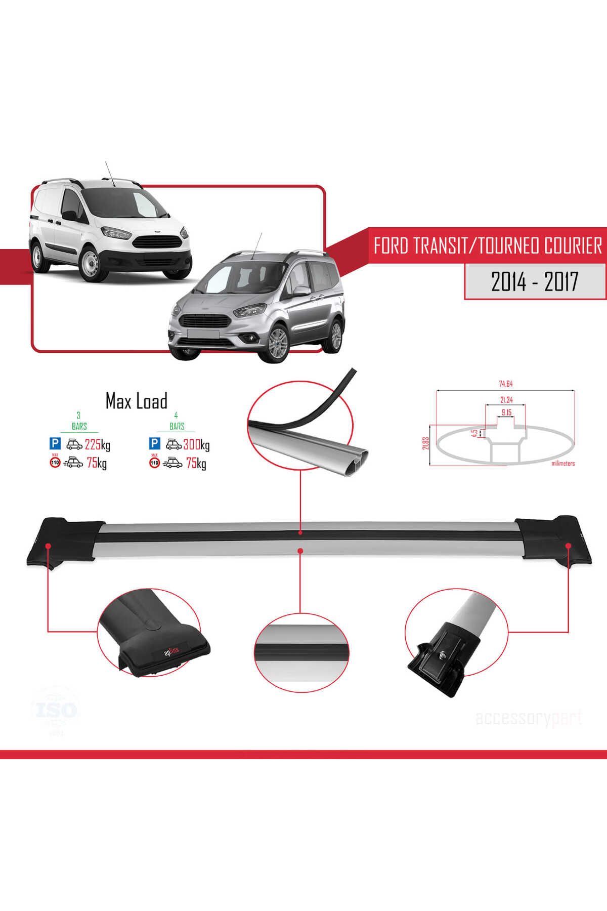 Ford Transit/tourneo Courier Pre-facelift 2014-2017 Arası Ile Uyumlu Fly Model Ara Atkı Tavan Barı G