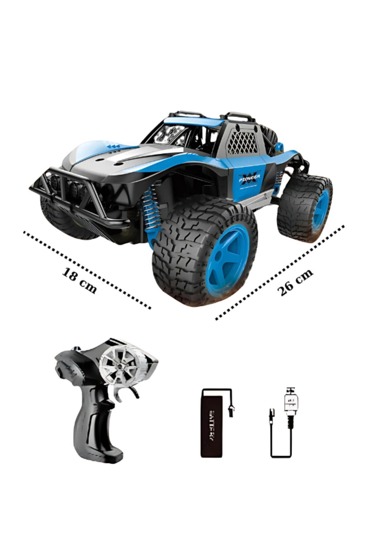 Uzaktan Kumandalı Full Fonksiyon 2.4Ghz Şarjlı 1:20 Storm Drift Araba