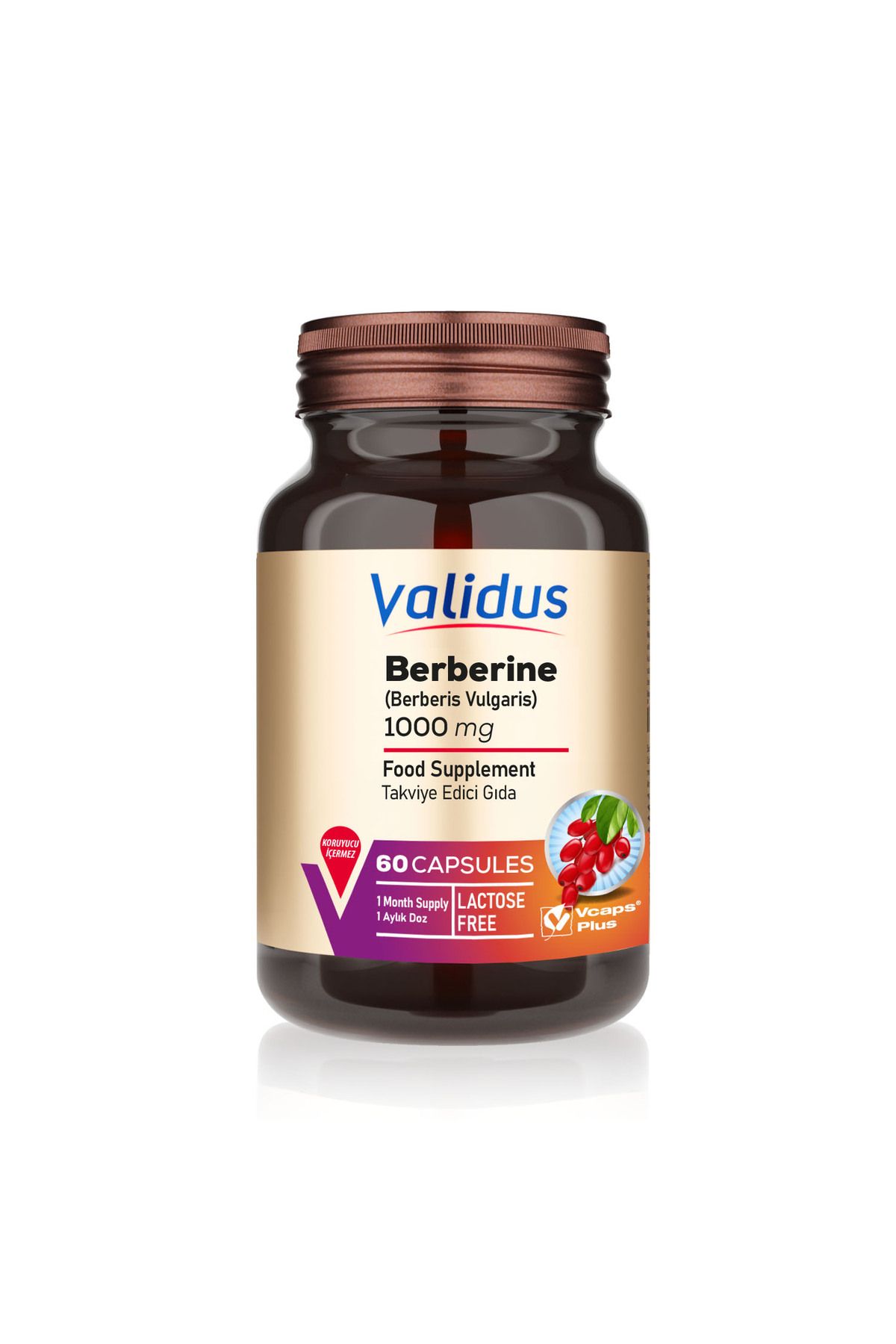 ValidusBerberis Vulgaris1000 mg 60 Kapsül