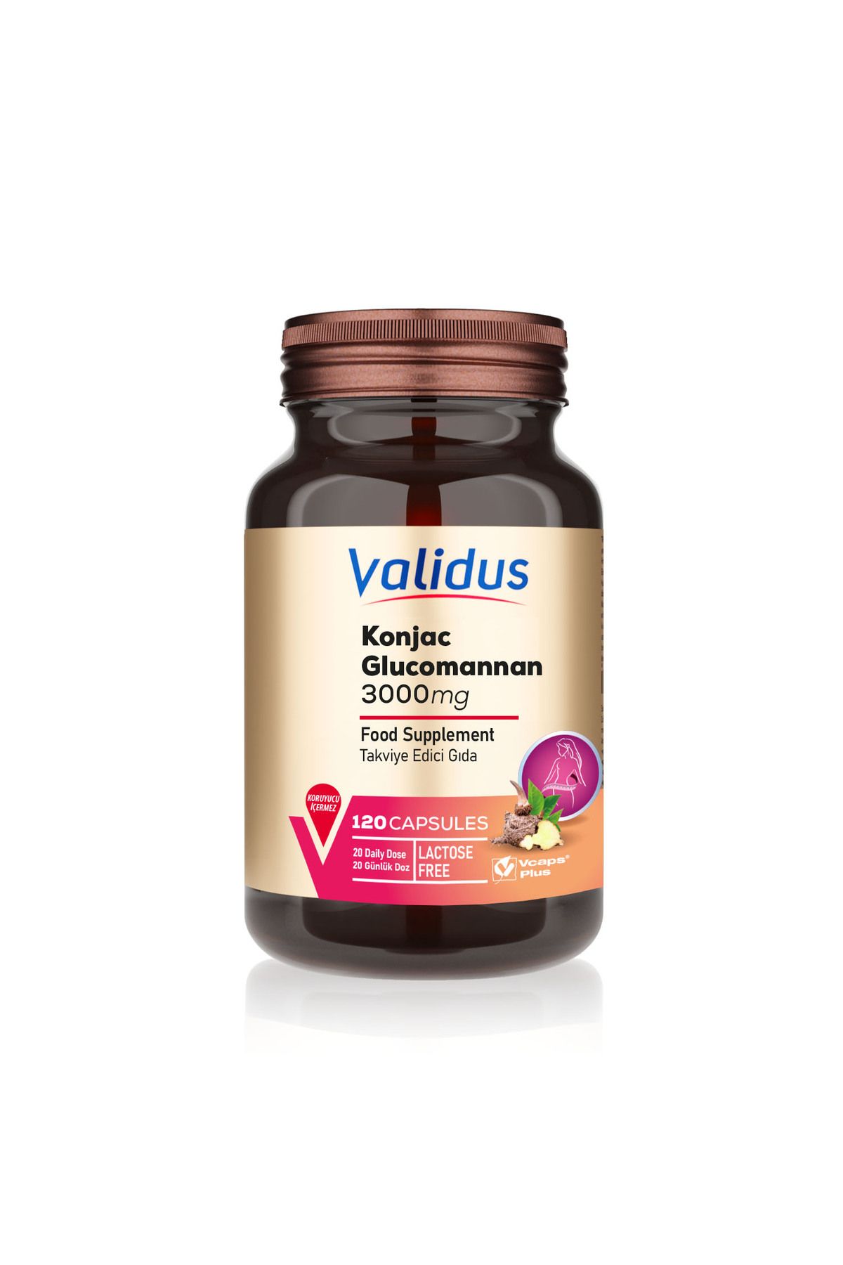 ValidusKonjak Glukomannan3000 mg 120 Kapsül