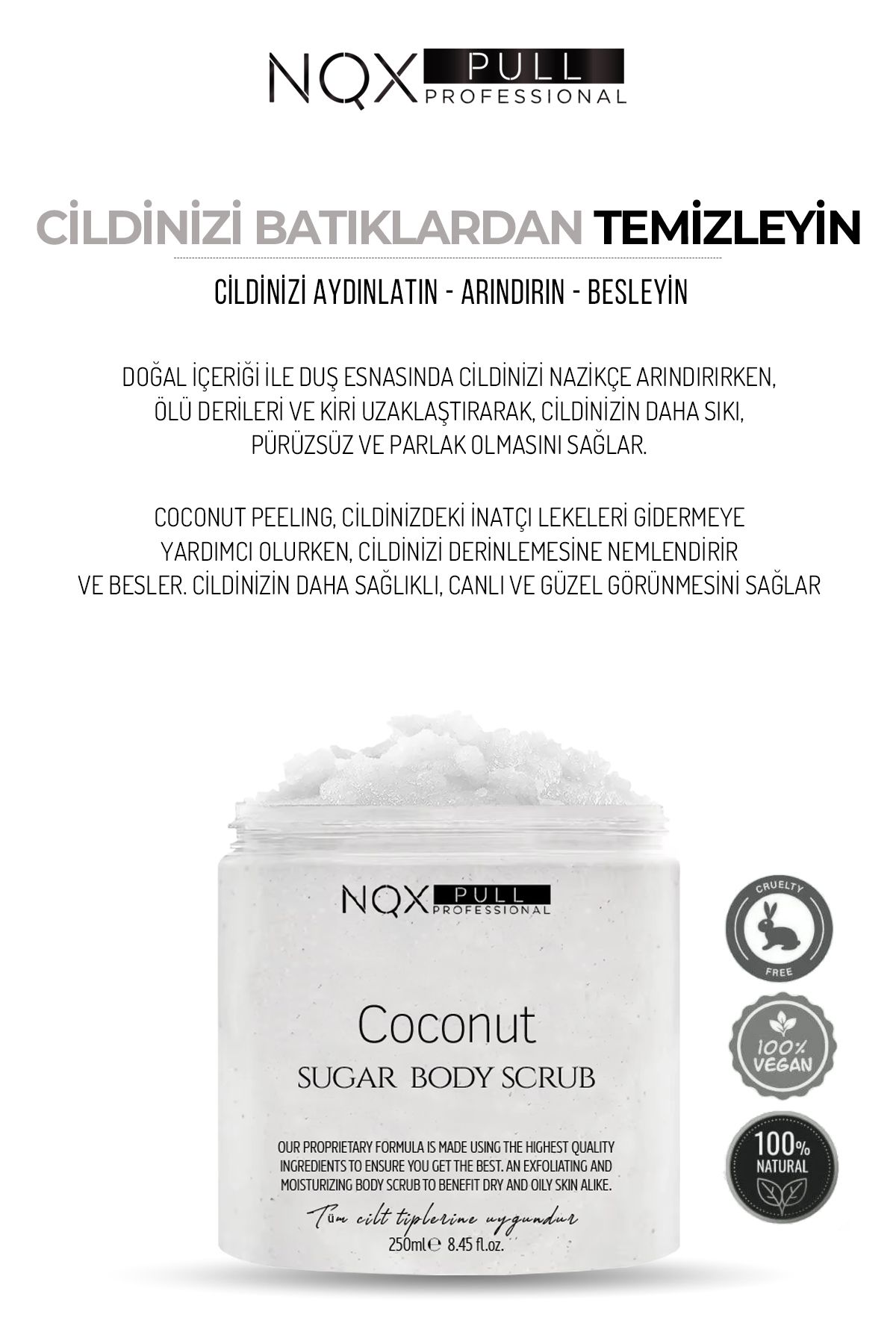 Body Scrub Vücut Peelingi Besleyici Arındırıcı Nemlendirici Batık Giderici