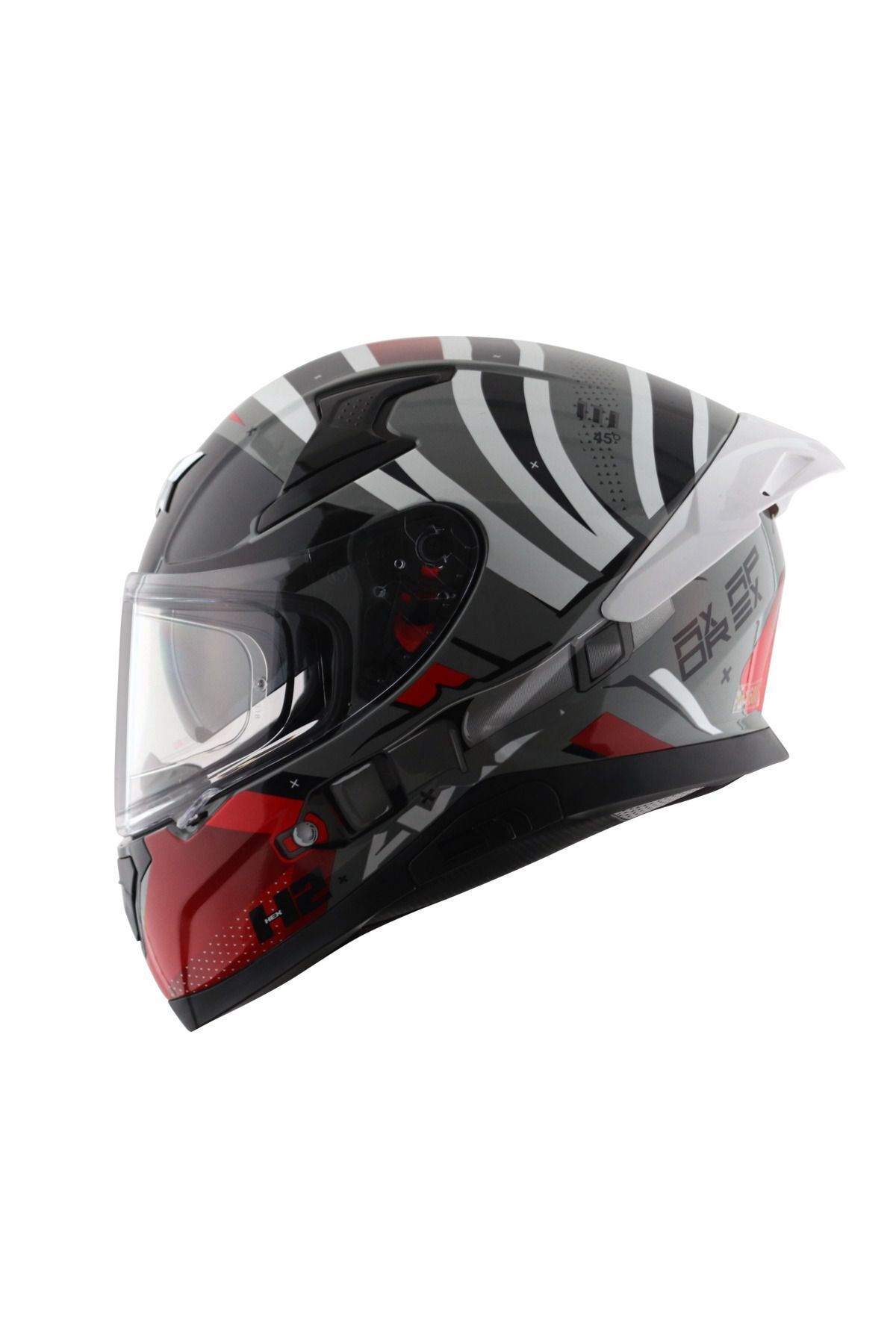 AXOR Apex Hex-2 Kask CoolGrey Red Gloss-pinlo...