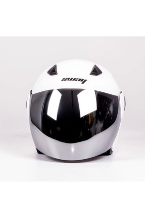 Kask Sw-733 Yarım Aynalı Camlı Beyaz Image 3