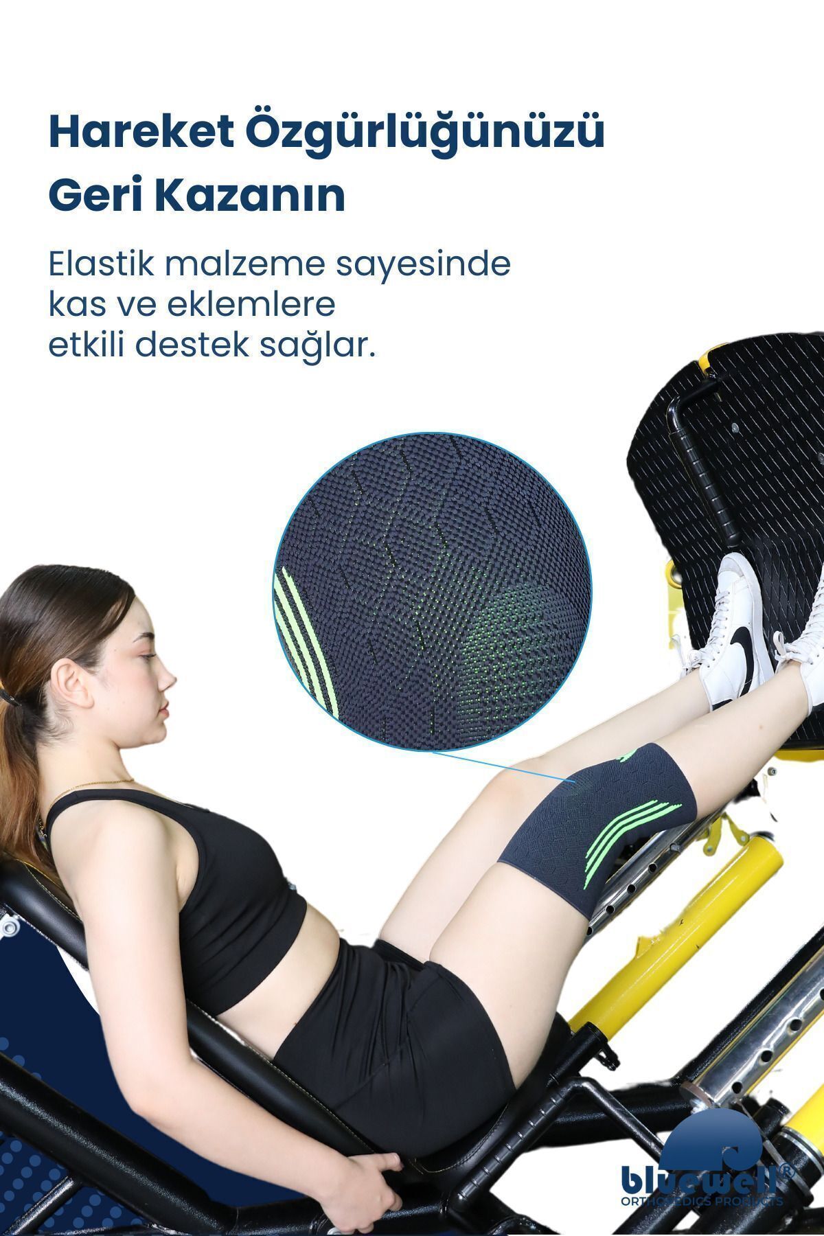 Medikal Ortopedik Spor Dizliği Koruyucu Elastik Çift Taraflı Voleybol Fitness Sporcu Dizlik