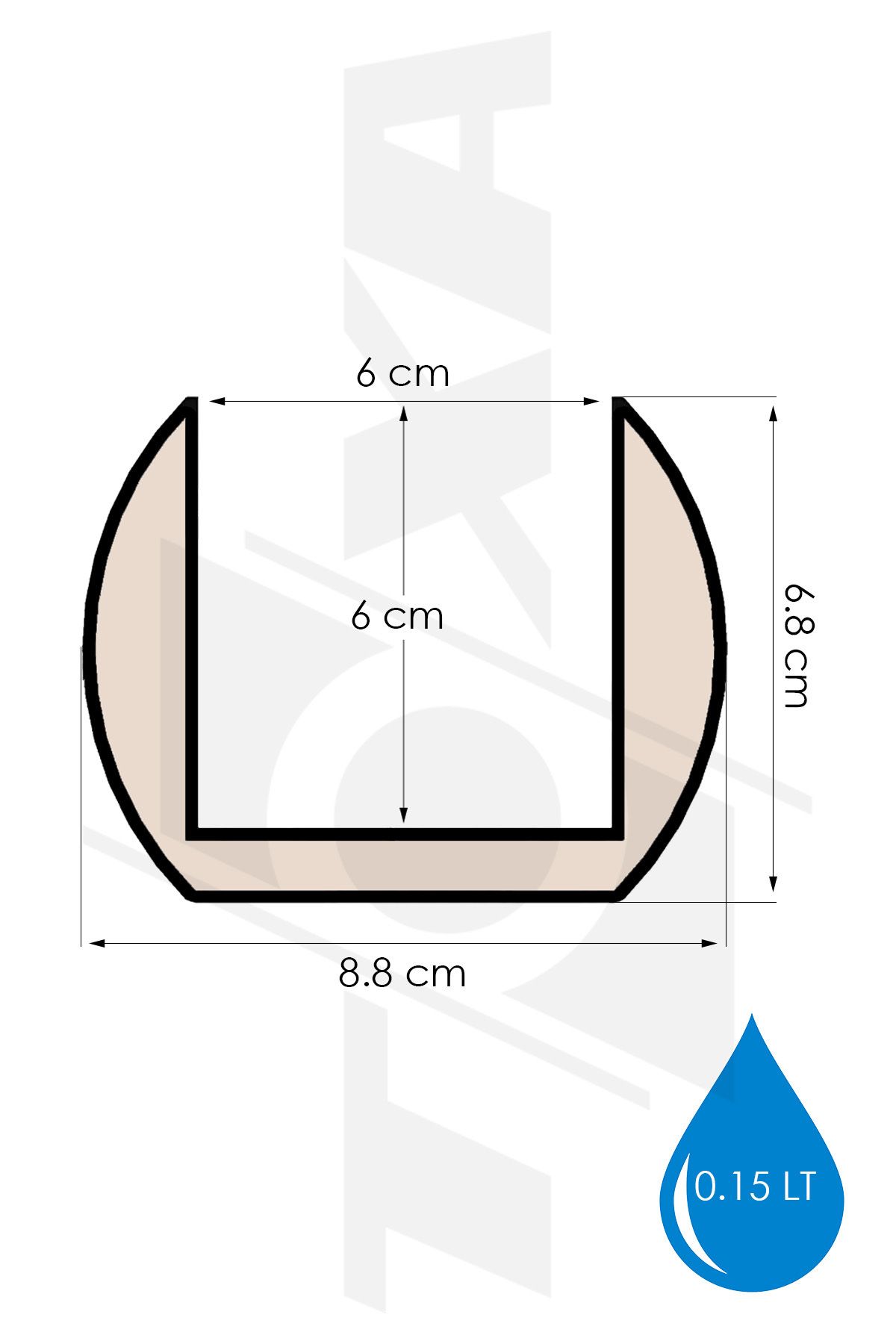 4 Adet 0.15 Litre Karışık Renkli Minik Mercan No1 Kaktüs Sukulent Saksısı Plastik Saksı 88x68mm