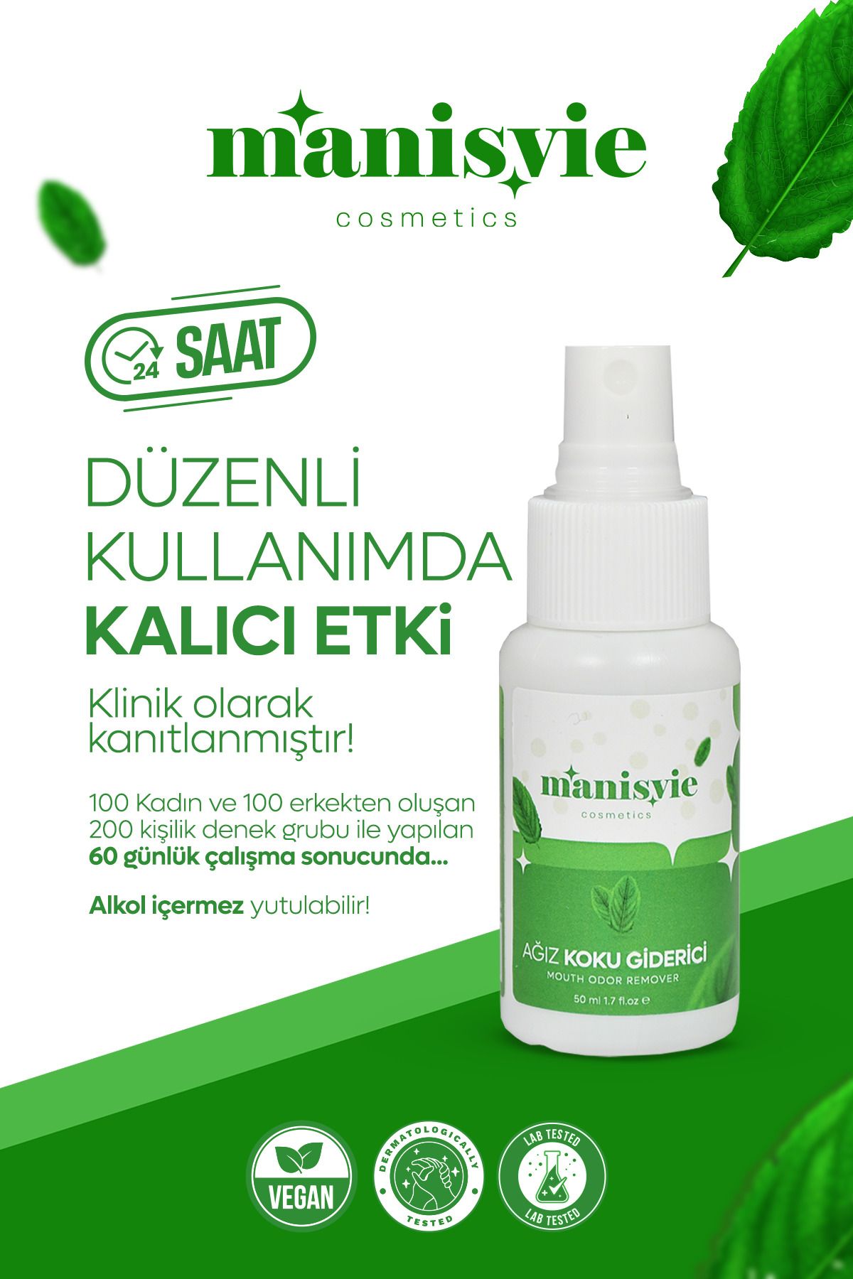 ManisvieAğız Kokusu ÖnleyiciSprey 50ml (ALKOL...