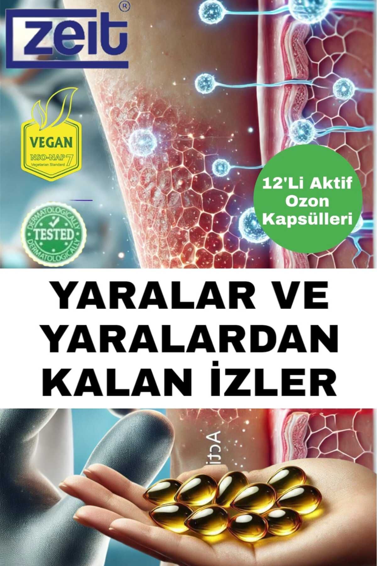 Ozonlu Ya-ra Ve Ya-nık Izi Destek Cilt Kararması Ve Leke Izleri Için Yenileyici Ozon Kapsül 48'li