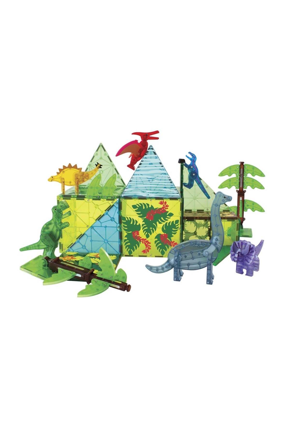 Magna-tiles - Dinozor Dünyası - 50 Parça - Xl