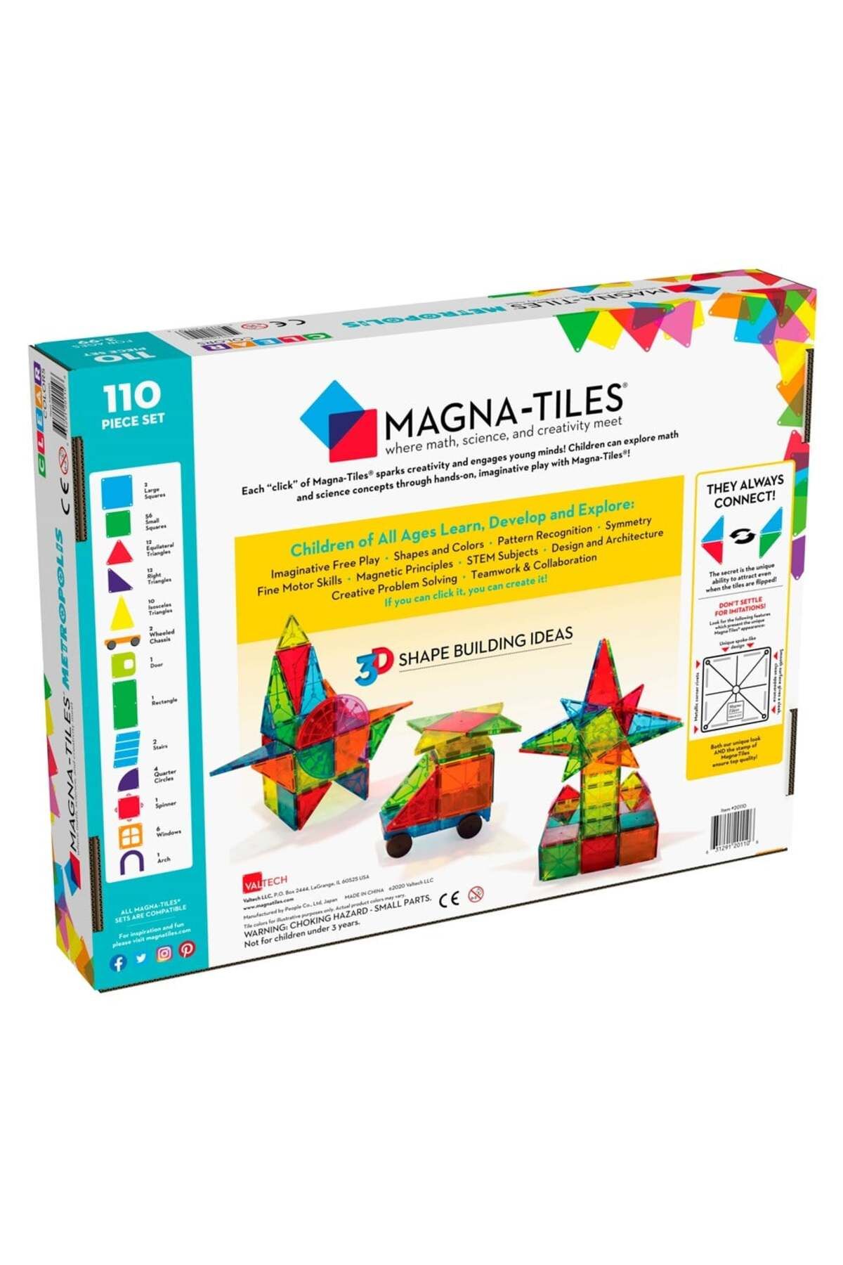 Magna-tiles - Metropolis - 110 Parça