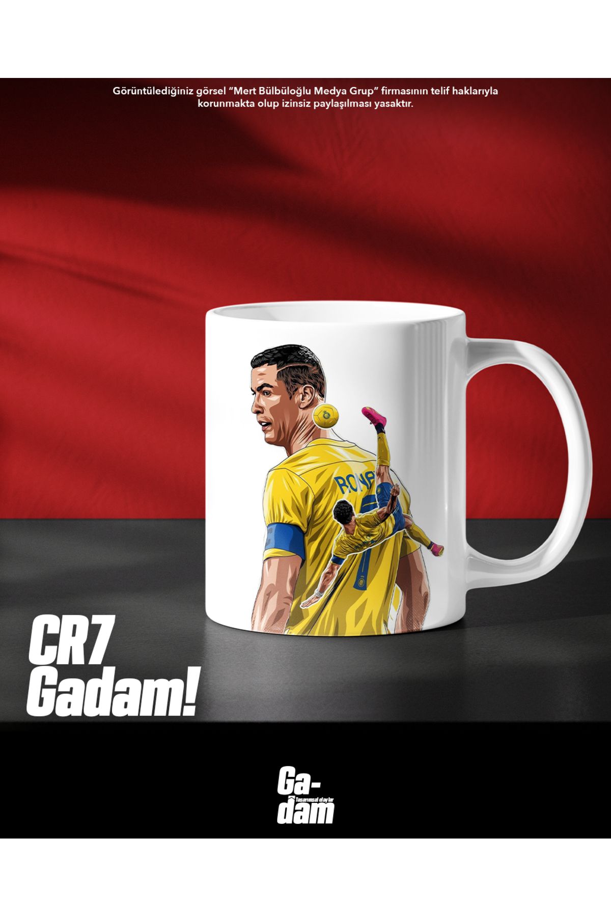 GadamCR7 - Cristiano RonaldoÖzel Baskılı Kupa