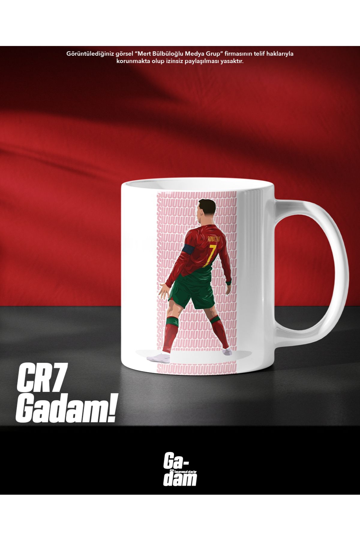 GadamCR7 - Cristiano RonaldoÖzel Baskılı Kupa