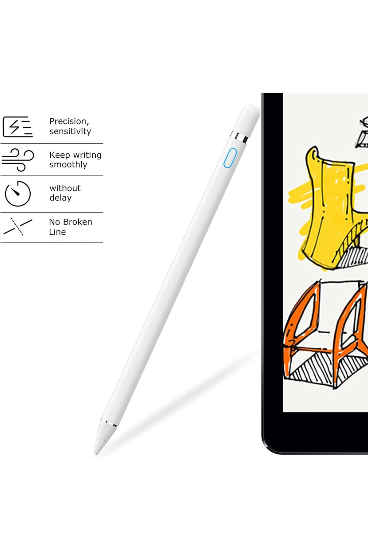 Huawei Matepad SE 11 inç Uyumlu Kalem Android Pencil Dokunmatik Stylus Yazı Çizi Kalemi Active