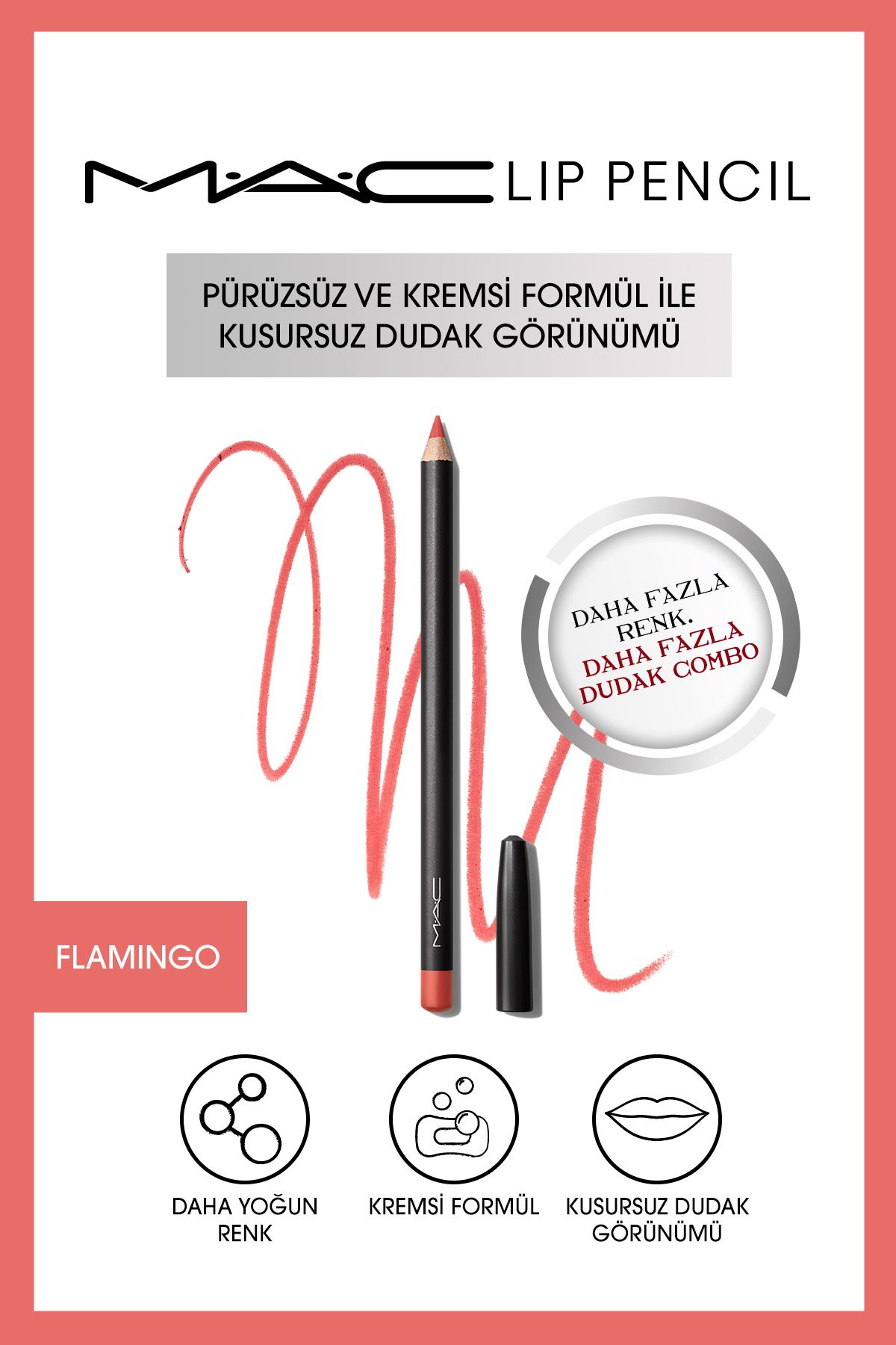 Lip Pencil Dudak Kalemi-FLAMINGO 1.45GM