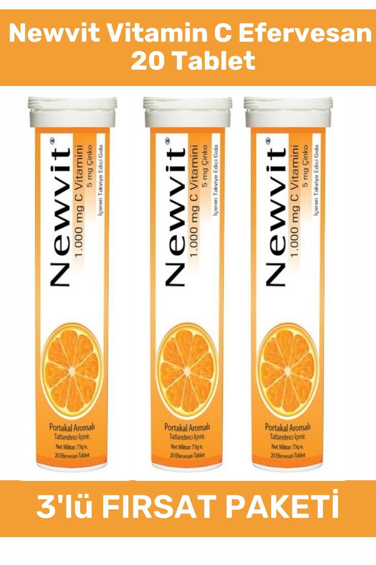 Newvit Vitamin C Efervesan 20Tablet - 3 Adet