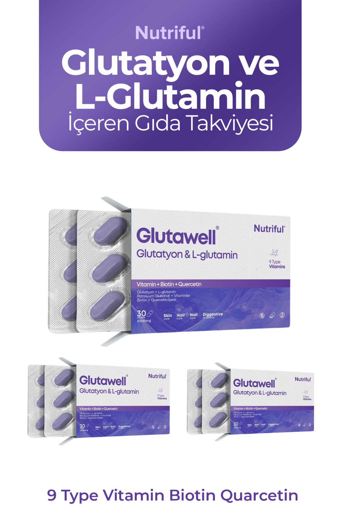 NutrifulGlutawell GlutatyonVe L-glutamin Içer...