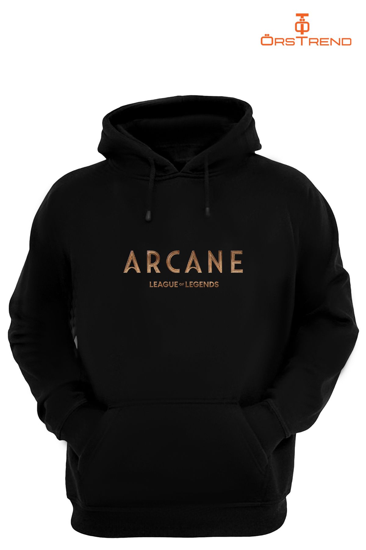 Arcane Baskılı Unisex Kapşonlu Sweatshirt