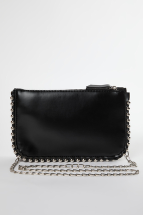 Siyah Zımbalı Çapraz Askılı Kadın Cüzdan Çanta 
TWOAW25OC00005 Image 2