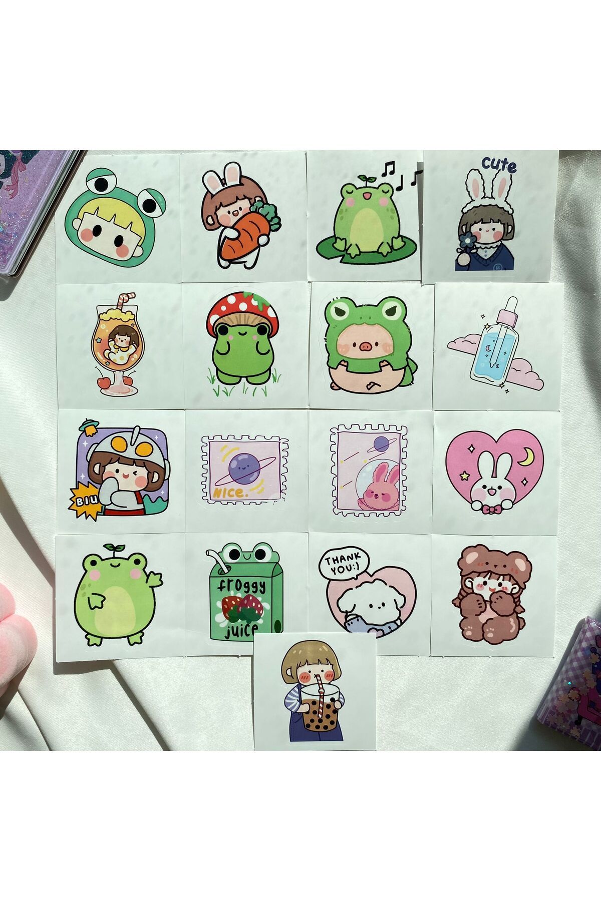 Cute Kawaii Sticker Seti