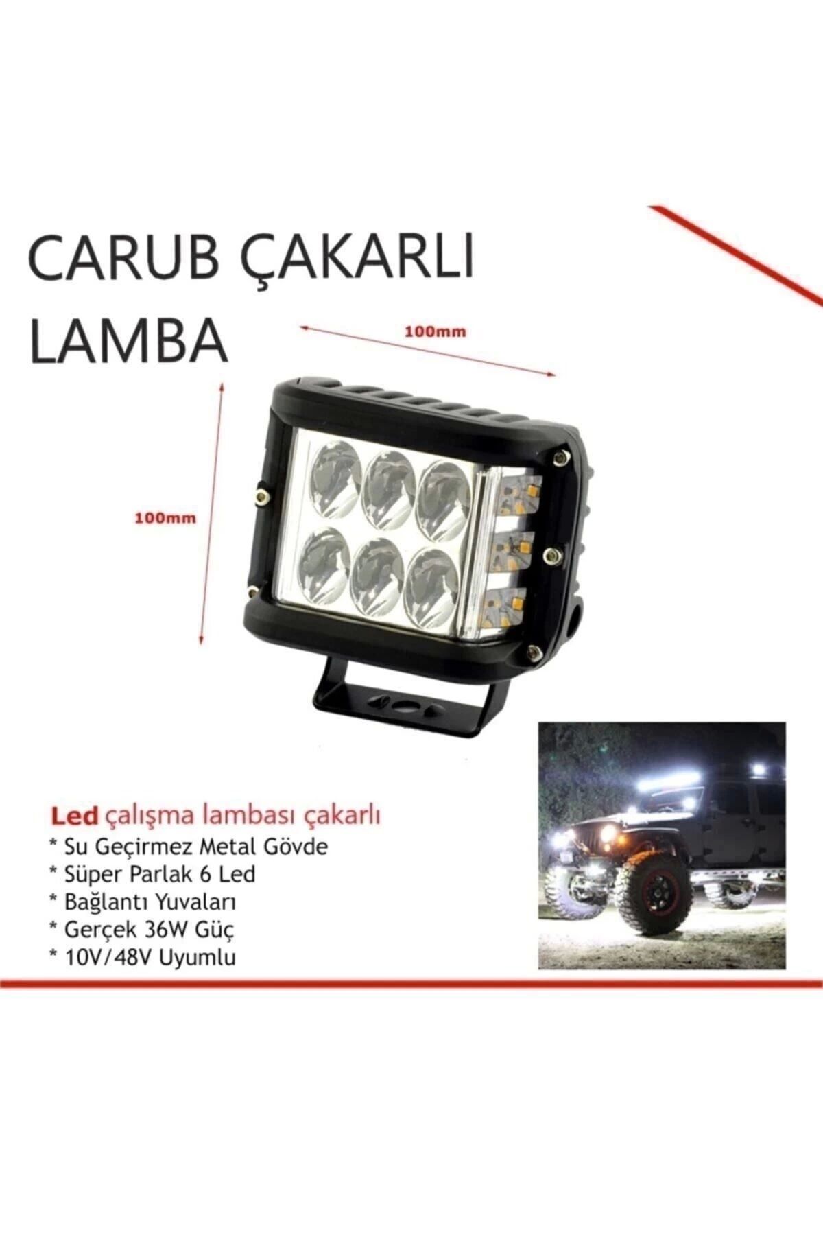 12 Ledli 36watt Çakarlı Projektör Lamba