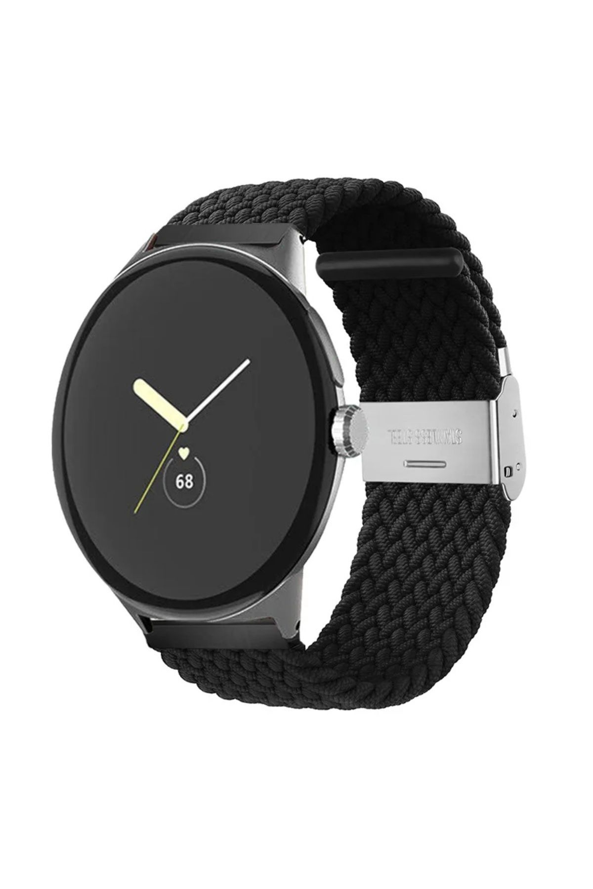 Huawei Watch GT4 41mm / Üniversal-Garmin-Mibro-Vivo Akıllı Saat 18mm Kordon Metal Klipsli Flexi Örgü