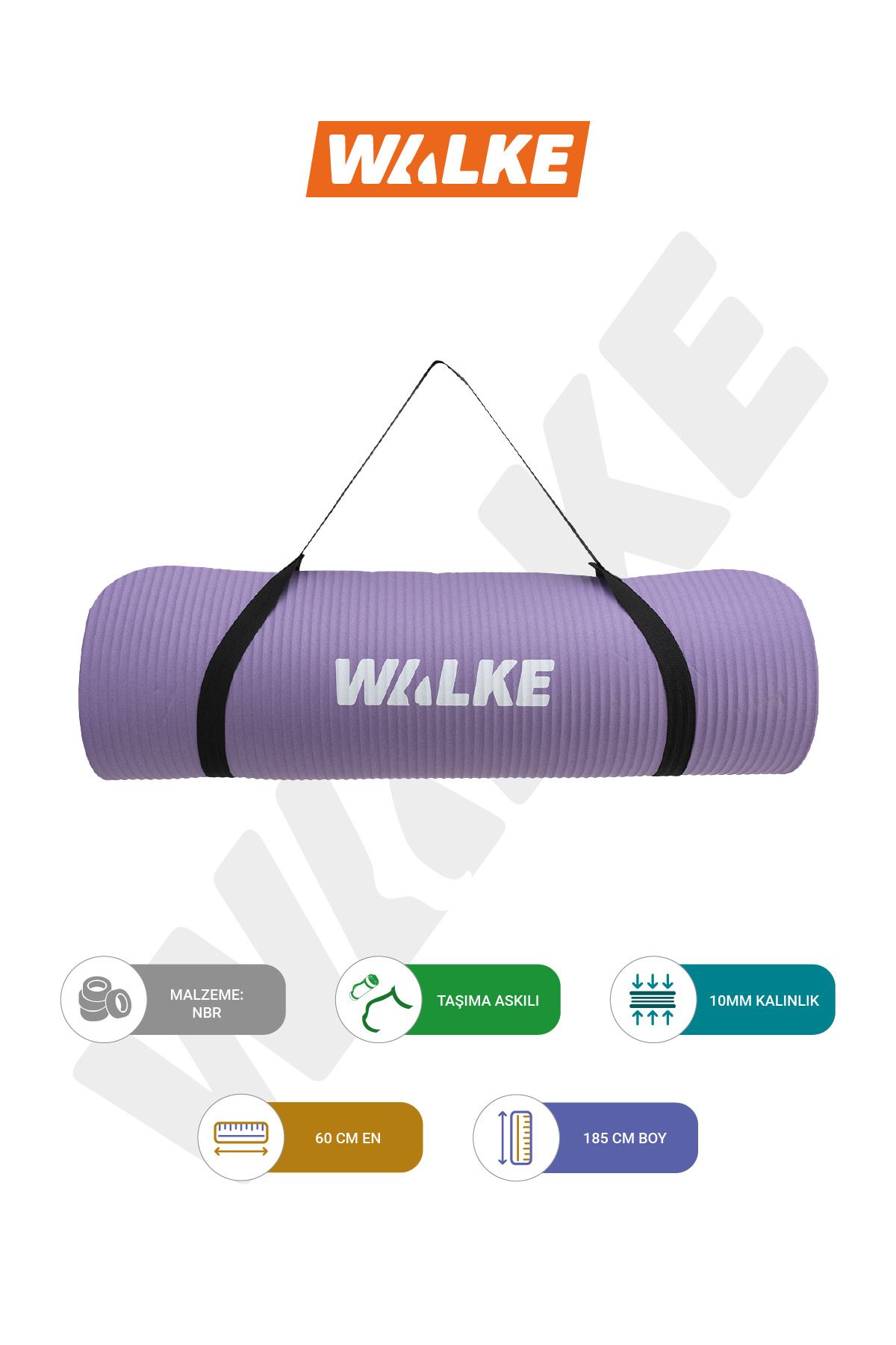 WalkePremium 10 mm TaşımaAskılı Pilates Minde...