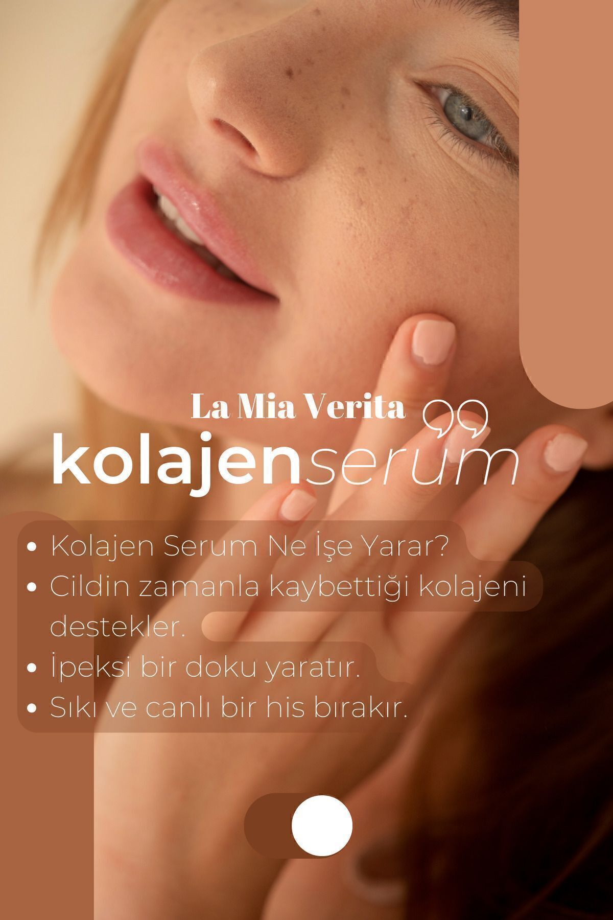 Hyaluronik Asit Içeren Aydınlatıcı Kırışıklık Karşıtı Kolajen Cilt Bakım Serum 30 ml