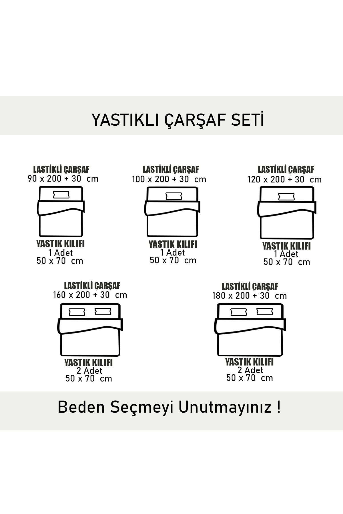 Krem Akfil Kumaş Lastikli Fıtted Yastıklı Çarşaf Seti