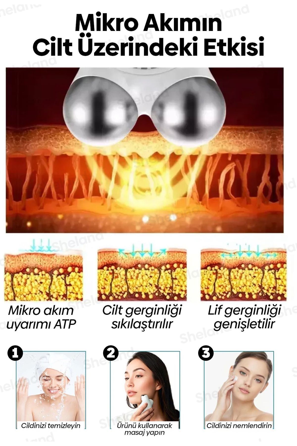 Pro Ems Sıkılaştırma Yenileyici Ve Canlandırıcı Yüz Masaj Ve Temizleme Cihazı