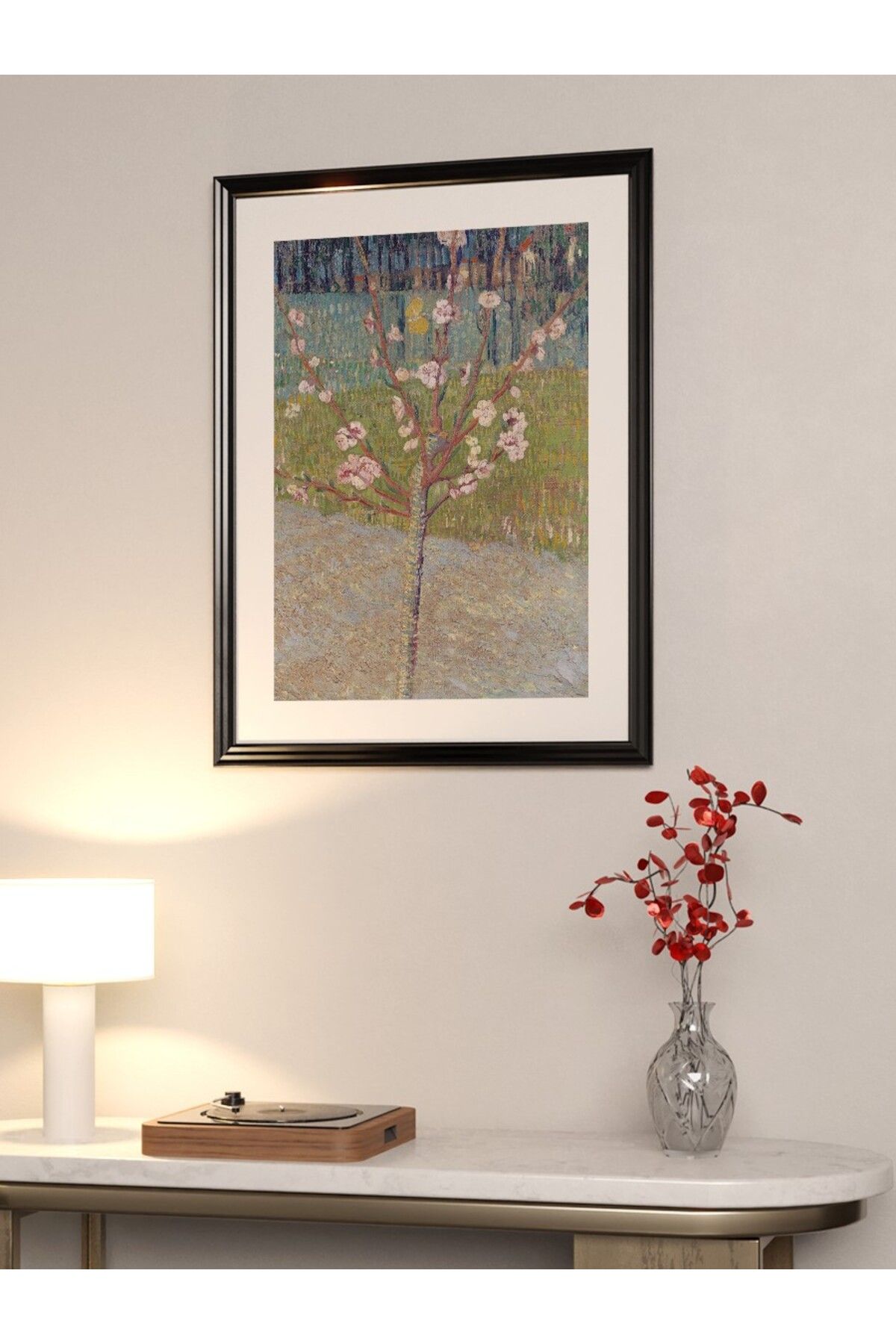 Van Gogh Almond Tree Tablo Sanatsal Ünlü Ressam Poster Çerçevesiz Yüksek Kalite Poster