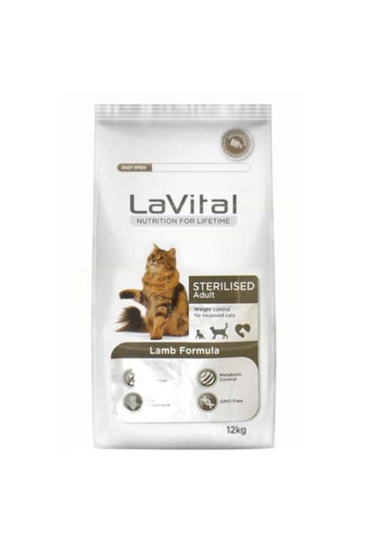 Lavital Kuzu Etli Kısırlaştırılmış Yetişkin Kedi Maması 12 Kg