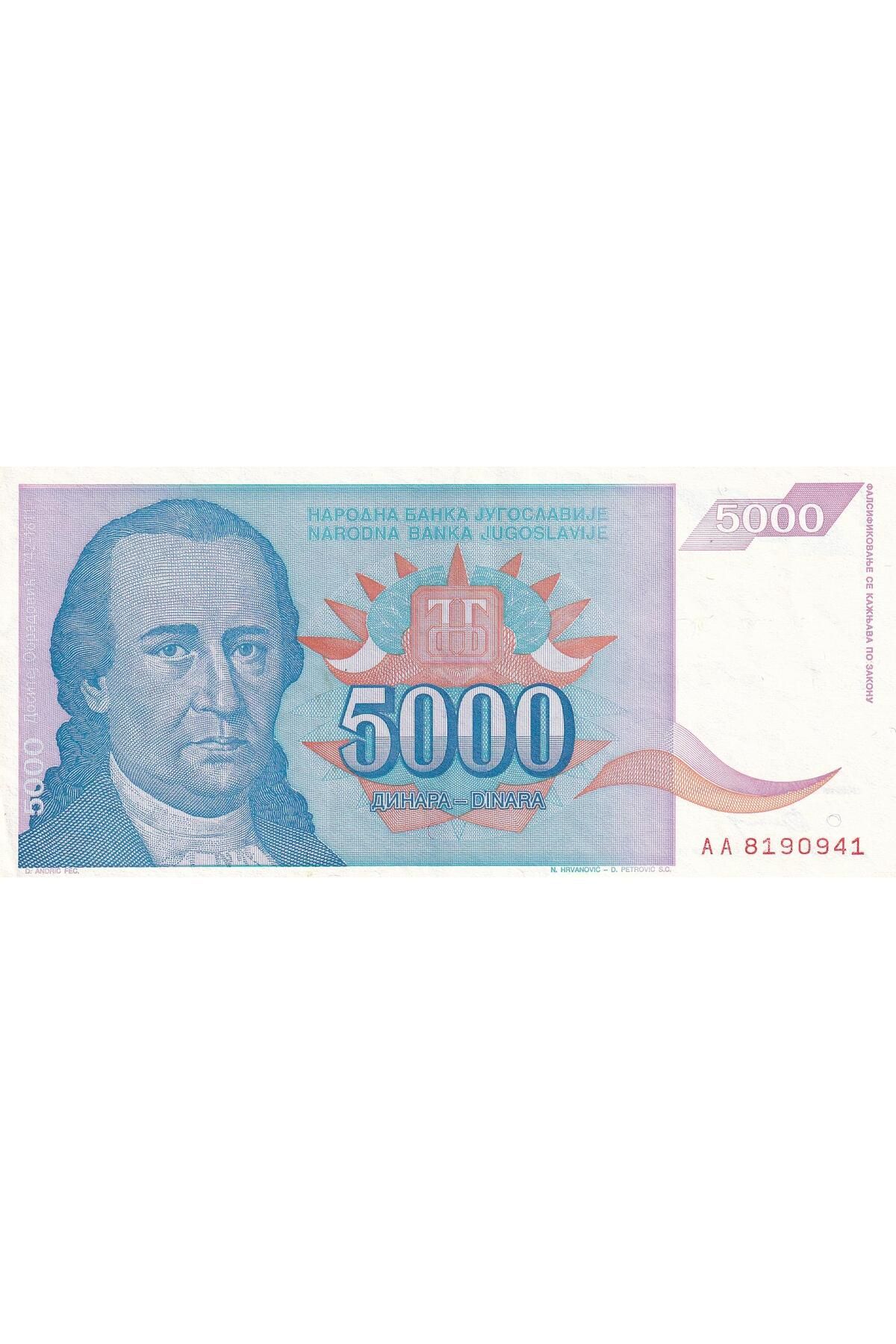 Yugoslavya, 5.000 Dinar (1994) P#141 ÇÇT/ÇA