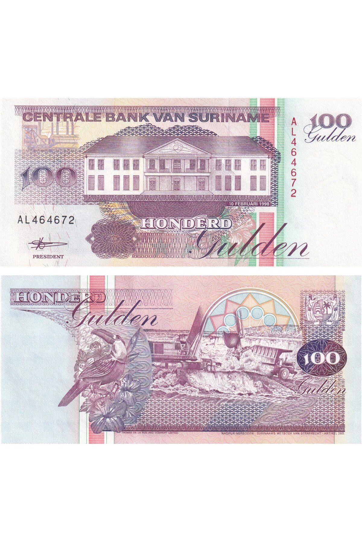 Benim KoleksiyonumSurinam,100 Gulden (1998) P...