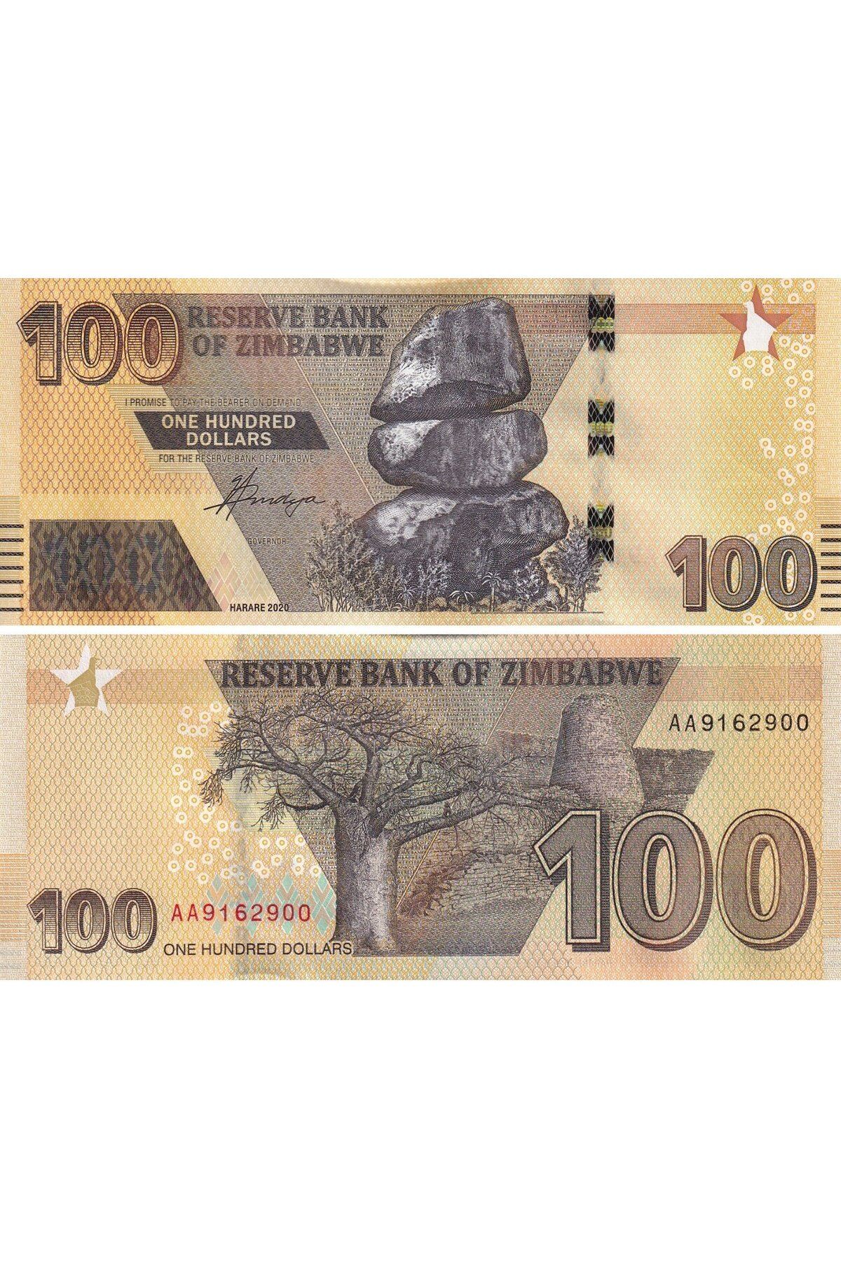 Benim KoleksiyonumZimbabve,100 Dolar (2020) Ç...