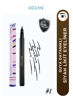 Siyah Eyeliner Likit Kalem Eyeliner Suya Dayanıklı Yoğun Pigmentli Image 0