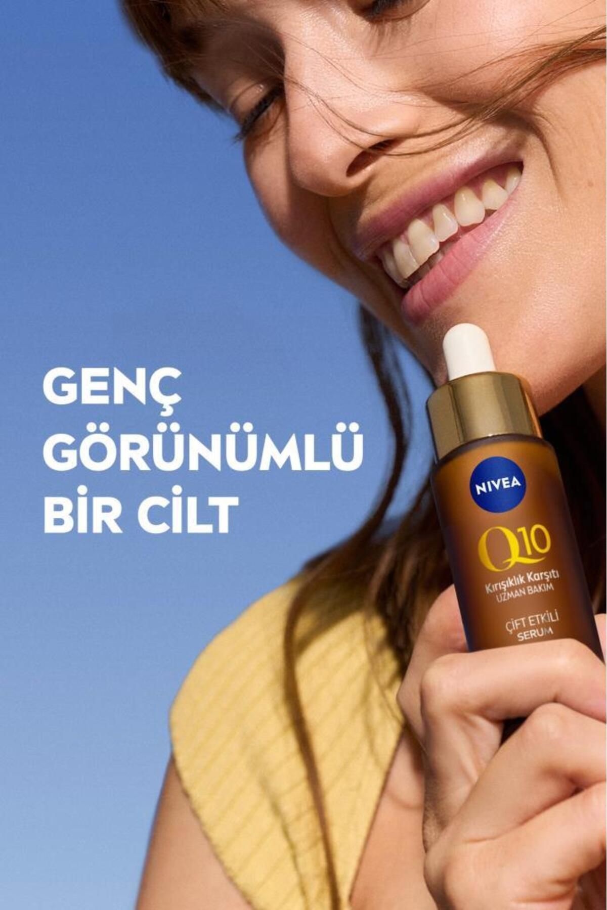 Q10 Kırışıklık Karşıtı Çift Etkili Cilt Serumu 30ml, Saf Q10, Şeker Sebepli Kırışıklık Önleyici