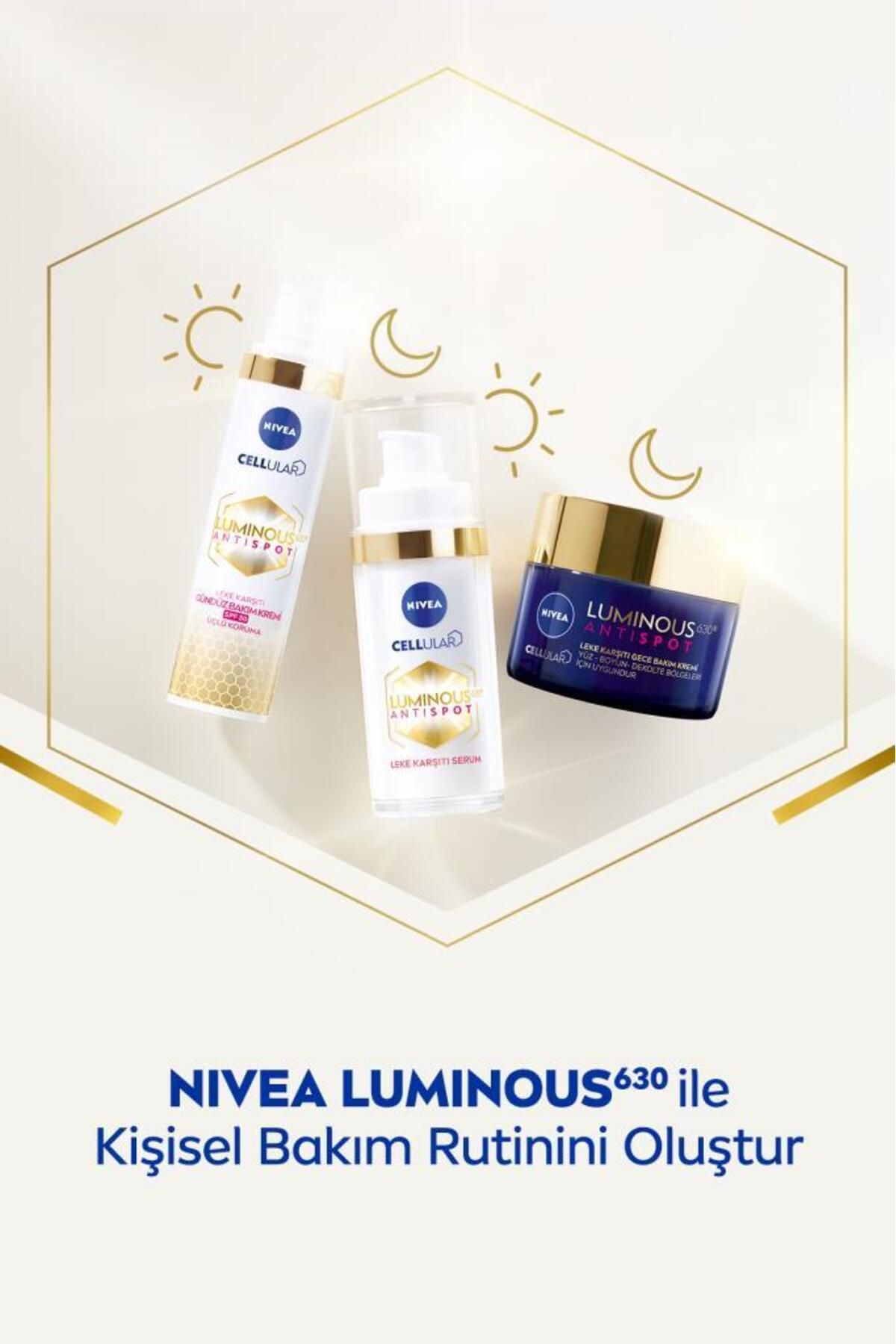 Luminous630 Güneş Korumalı Leke Karşıtı Gündüz Yüz Kremi 40ml, SPF50, Hyaluronik Asit, E Vitamini