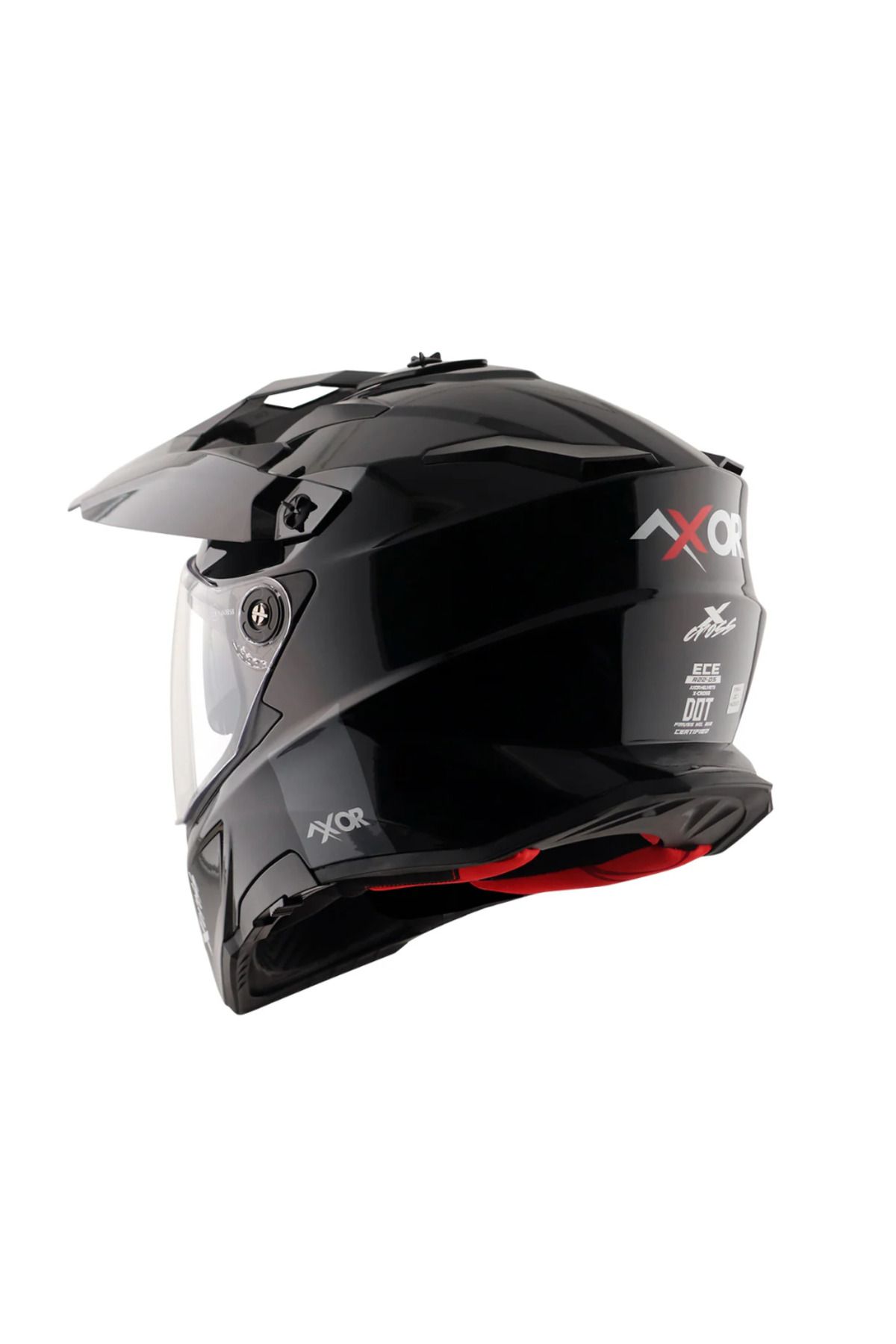 X-CROSS - DUAL VİSOR SC- PARLAK SİYAH KROSS KASK