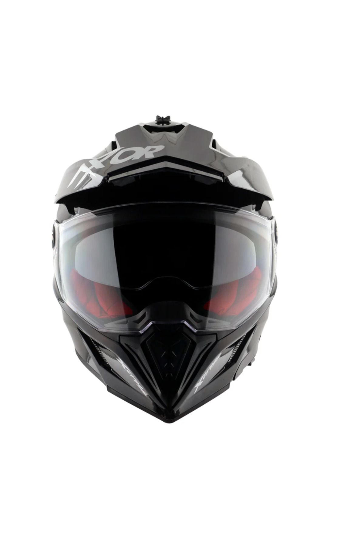 X-CROSS - DUAL VİSOR SC- PARLAK SİYAH KROSS KASK