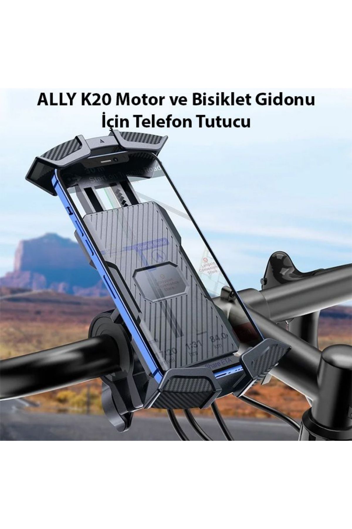 360 Derece Dönebilen Motosiklet Bisiklet Telefon Tutucu 3.5-7 İnch Cep Telefonları Için Uyumludur